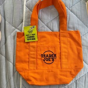 Trader Joe's Orange Canvas Tote Bag